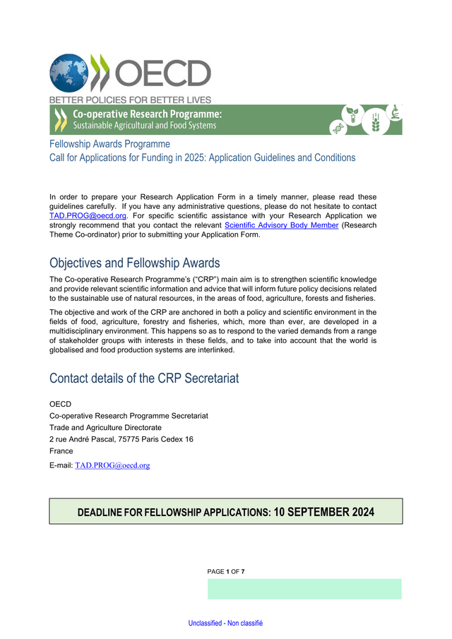 Fellowship Awards Programme Call For Applications For Funding In 2025 Application Guidelines And Con screenshot