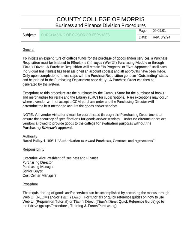 PURCHASING OF GOODS OR SERVICES screenshot