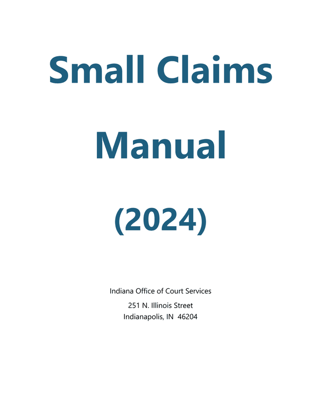 Small Claims Manual (2024) screenshot