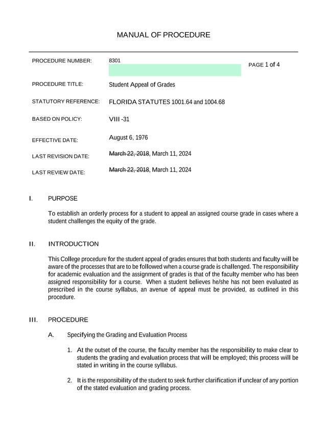 Student Appeal Of Grades screenshot