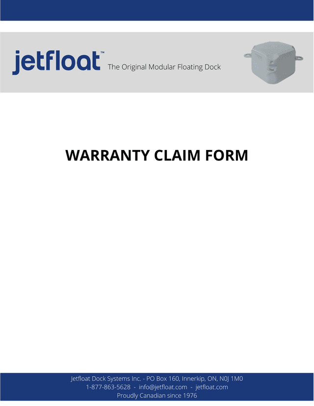 Warranty Claim Form screenshot