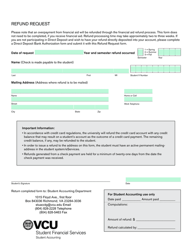 Refund Request screenshot