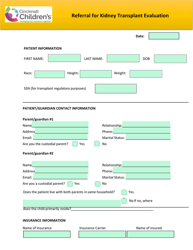 Referral For Kidney Transplant Evaluation screenshot