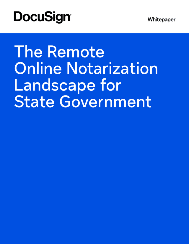 The Remote Online Notarization Landscape For State Government screenshot