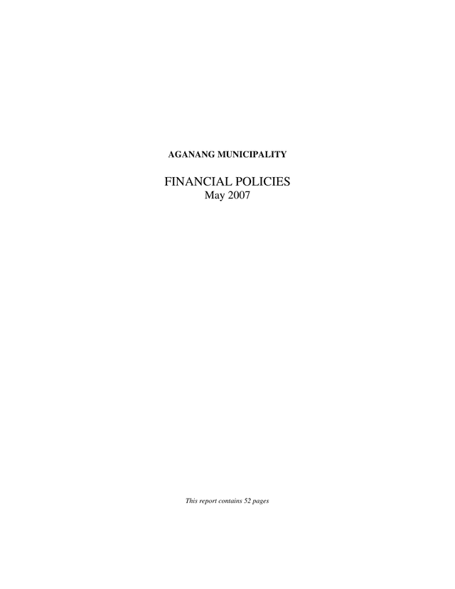 AGANANG MUNICIPALITY FINANCIAL POLICIES screenshot