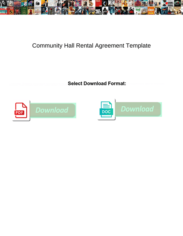 Community Hall Rental Agreement Template screenshot