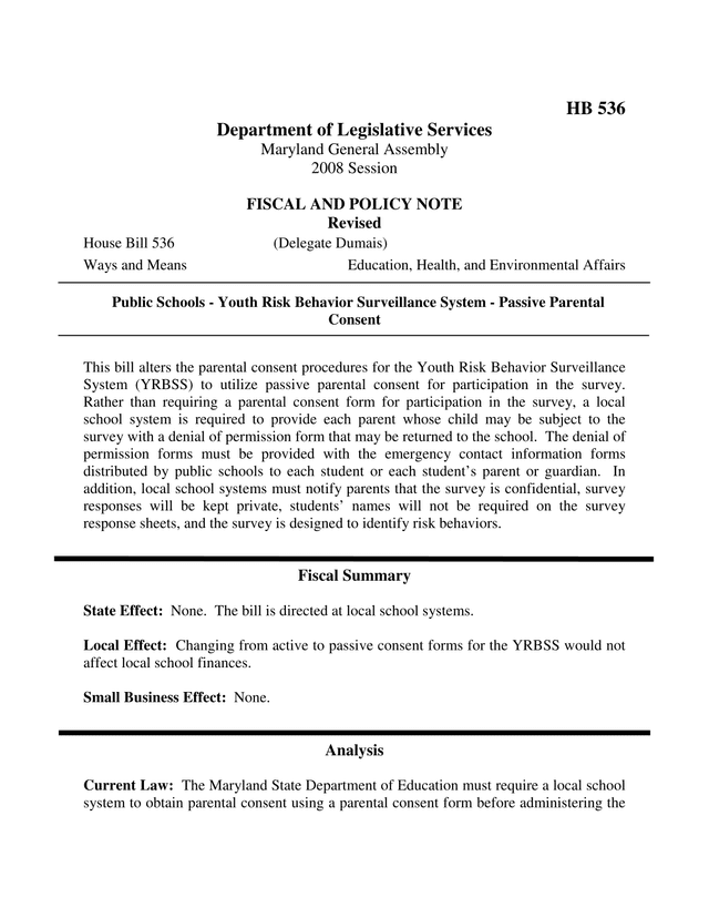 HB 536 screenshot