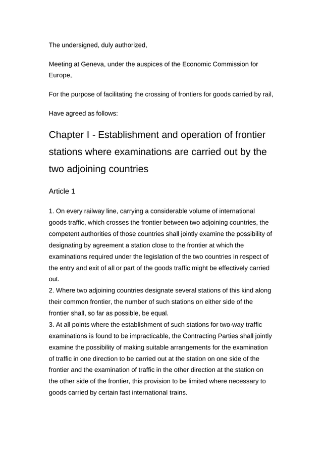 Facilitation Of Frontier Crossings For Goods Carried By Rail screenshot