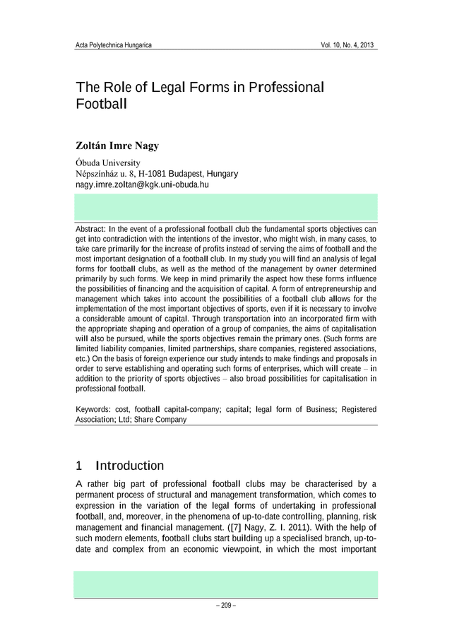 The Role Of Legal Forms In Professional Football screenshot