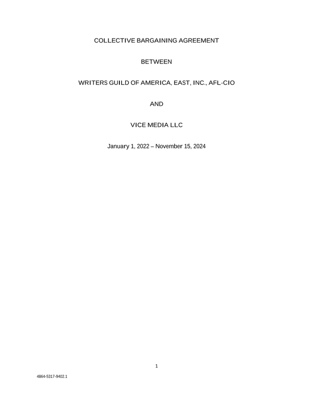 Collective Bargaining Agreement screenshot