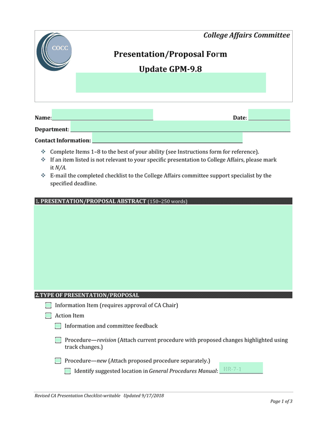 Revised CA Presentation Checklist Writable screenshot