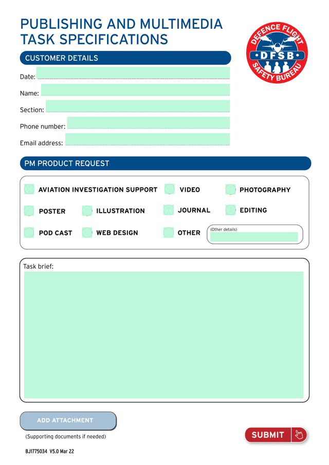 Publishing And Multimedia Task Specifications screenshot