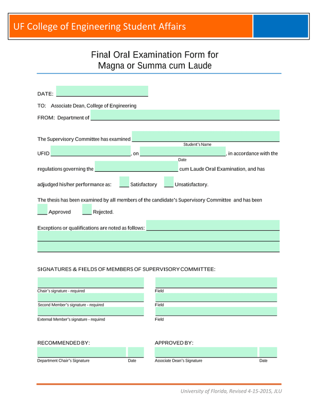 Final Oral Examination Form For Magna Or Summa Cum Laude screenshot