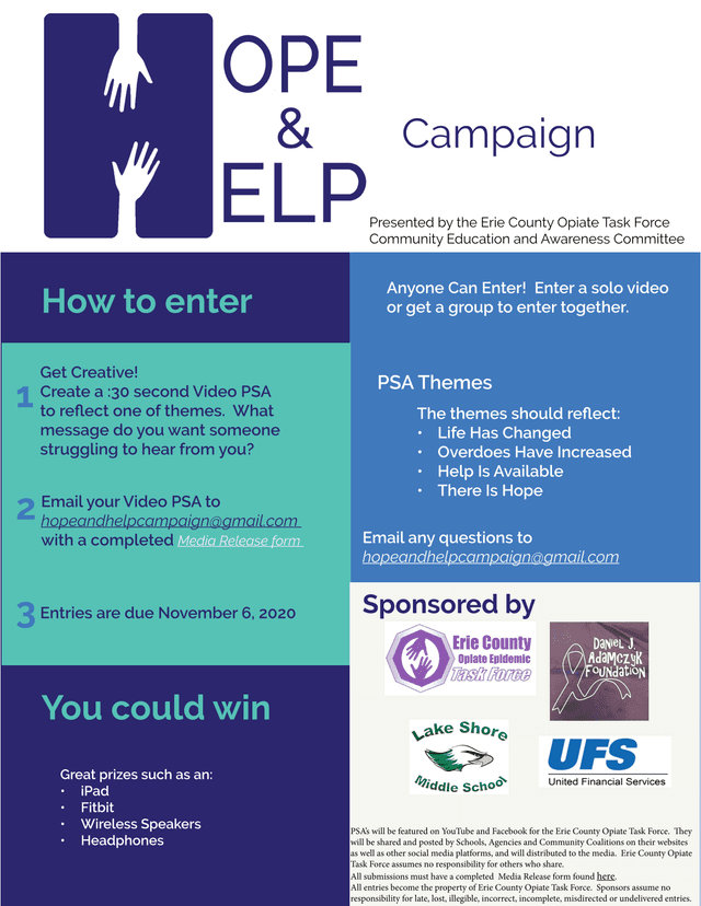 Hope And Help Campaign Video PSA Contest screenshot