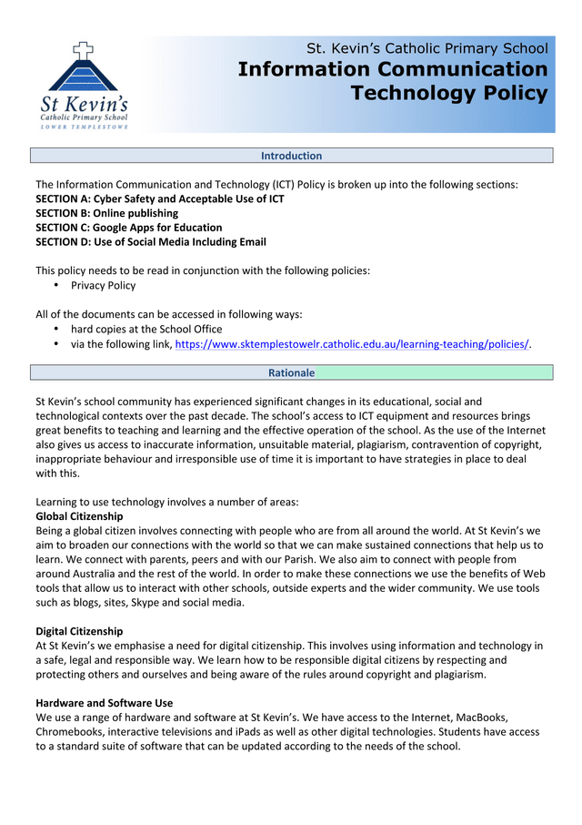 ICT Policy screenshot