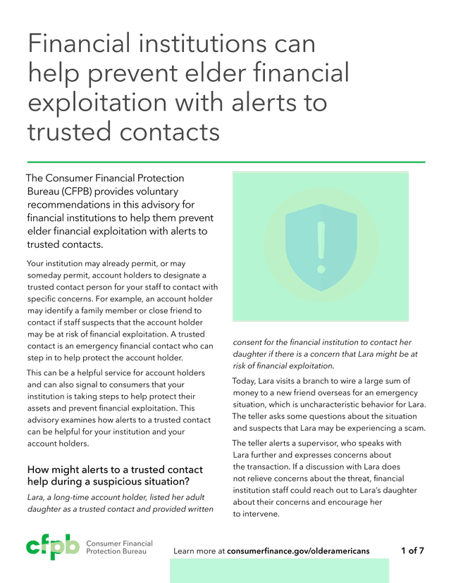 Financial Institutions Helping Prevent Elder Financial Exploitation screenshot