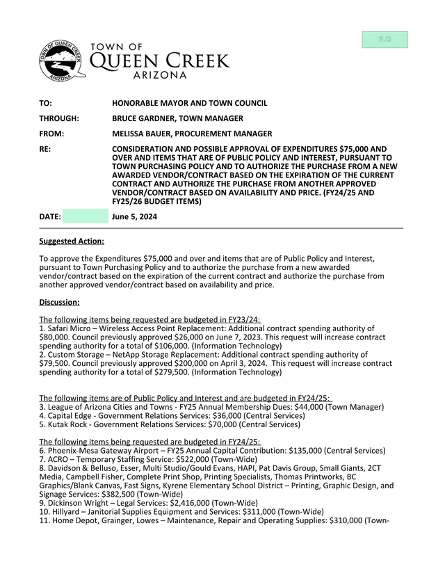 Expenditure Authorization Request screenshot