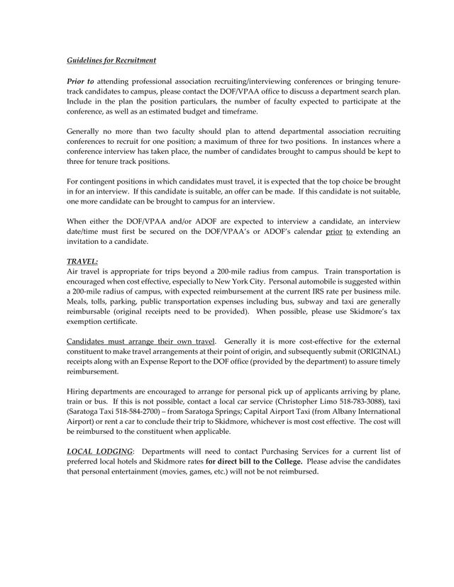 Guidelines For Recruitment screenshot