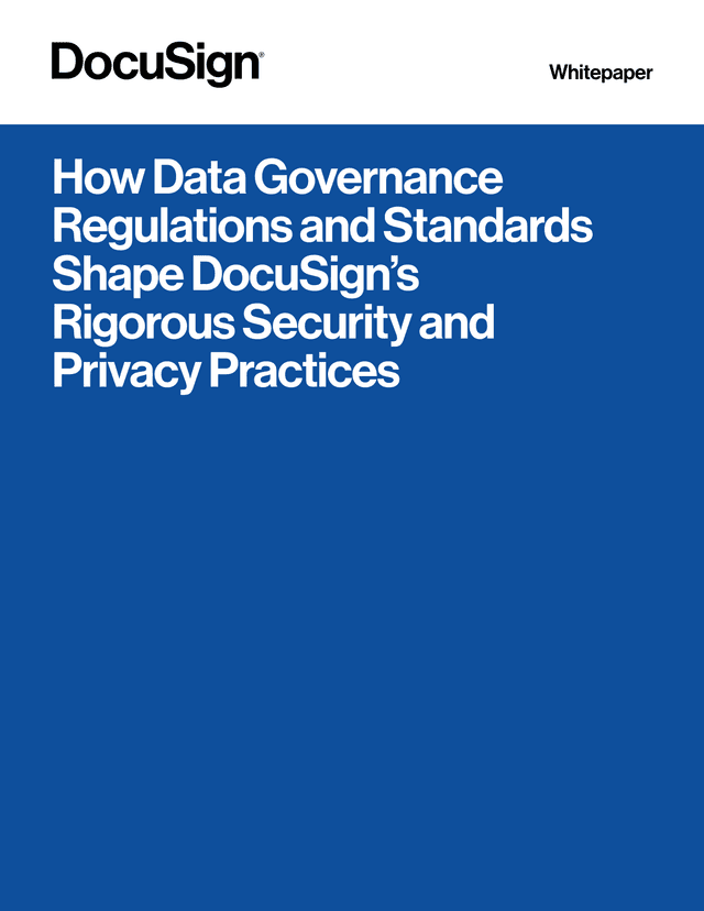 How Data Governance Regulations And Standards Shape DocuSignS Rigorous Security And Privacy Practice screenshot