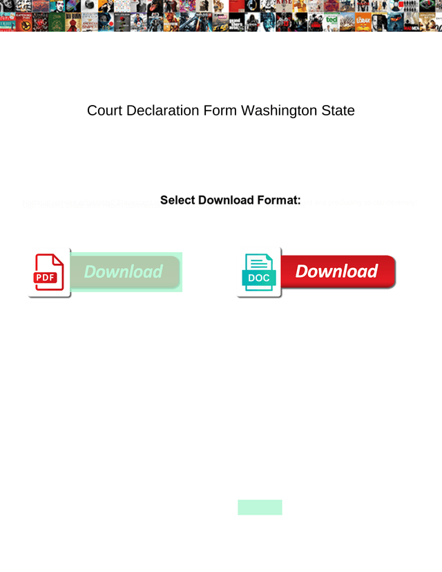 Court Declaration Form Washington State screenshot