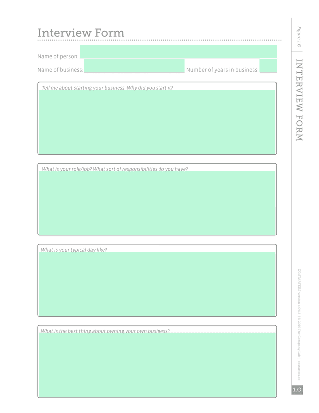 Interview Form screenshot
