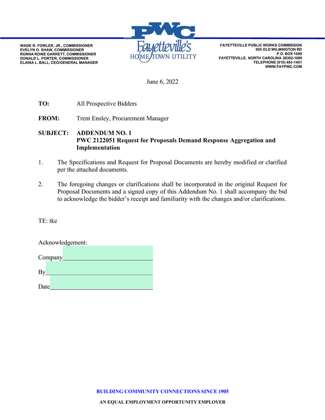 PWC 2122051 Request For Proposals Demand Response Aggregation And Implementation screenshot