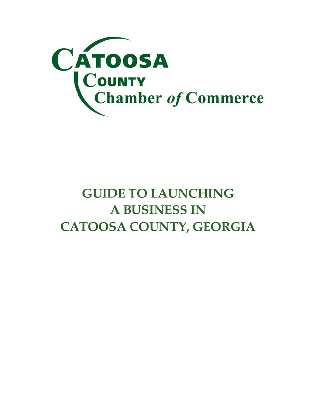 Guide To Launching A Business In Catoosa County, Georgia screenshot
