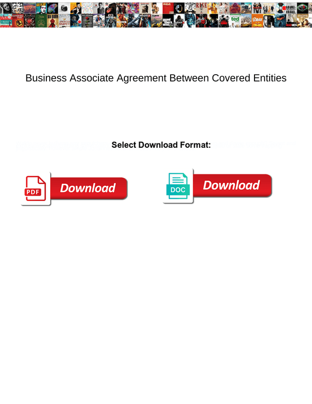 Business Associate Agreement Between Covered Entities screenshot