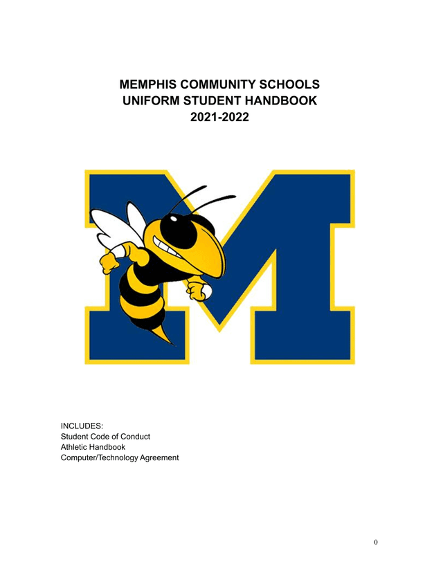 Memphis Community Schools Uniform Student Handbook screenshot