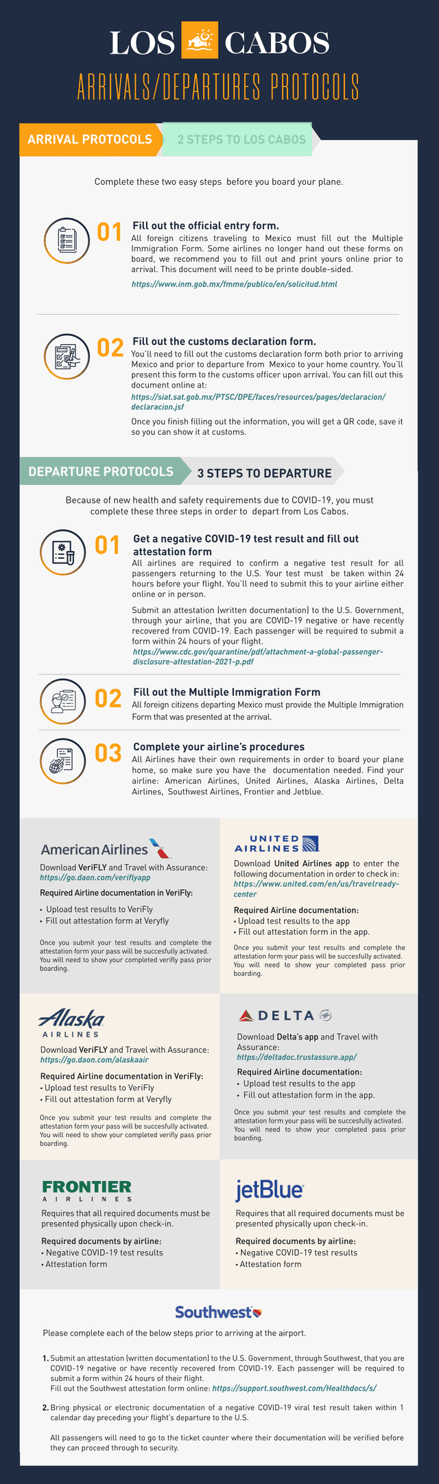 ARRIVALSDEPARTURES PROTOCOLS screenshot