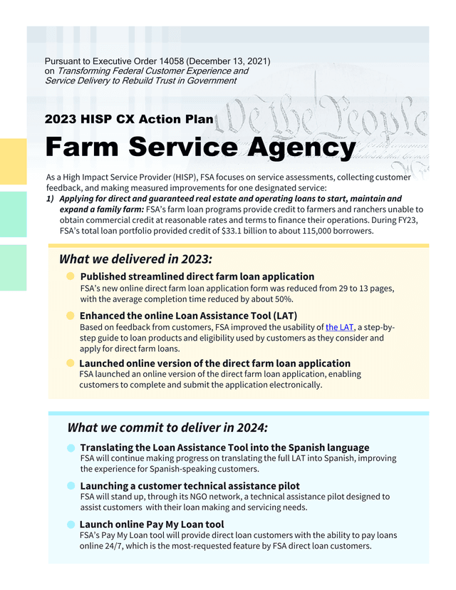 2023 HISP CX Action Plan screenshot