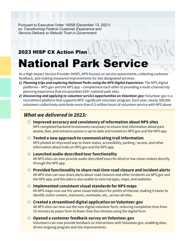 2023 HISP CX Action Plan screenshot