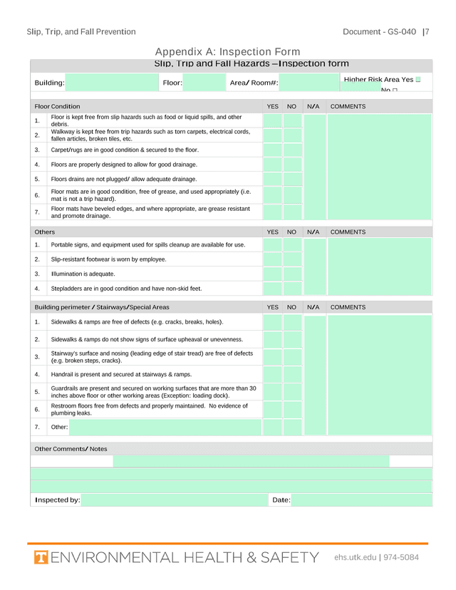 Slip, Trip, And Fall Prevention Document   GS 040 screenshot