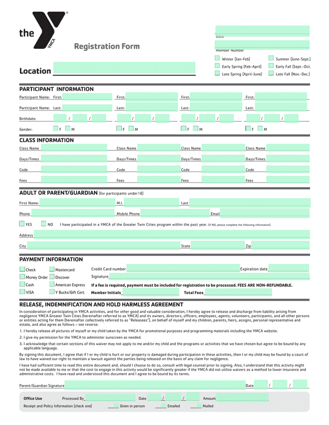RELEASE, INDEMNIFICATION AND HOLD HARMLESS AGREEMENT screenshot