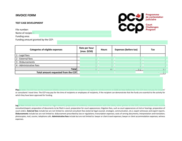 INVOICE FORM TEST CASE DEVELOPMENT screenshot