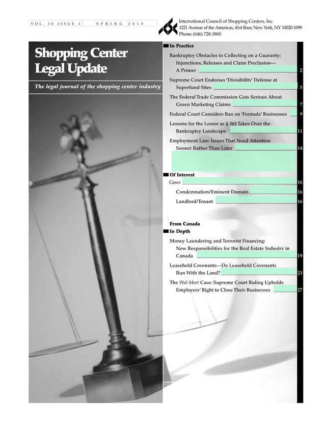 Shopping Center Legal Update screenshot
