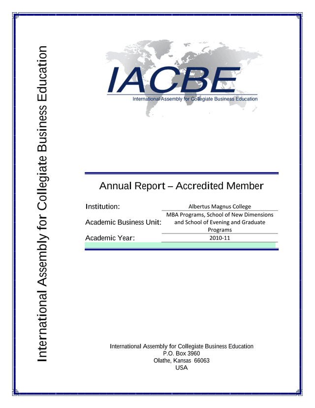 Annual Report  Accredited Member screenshot