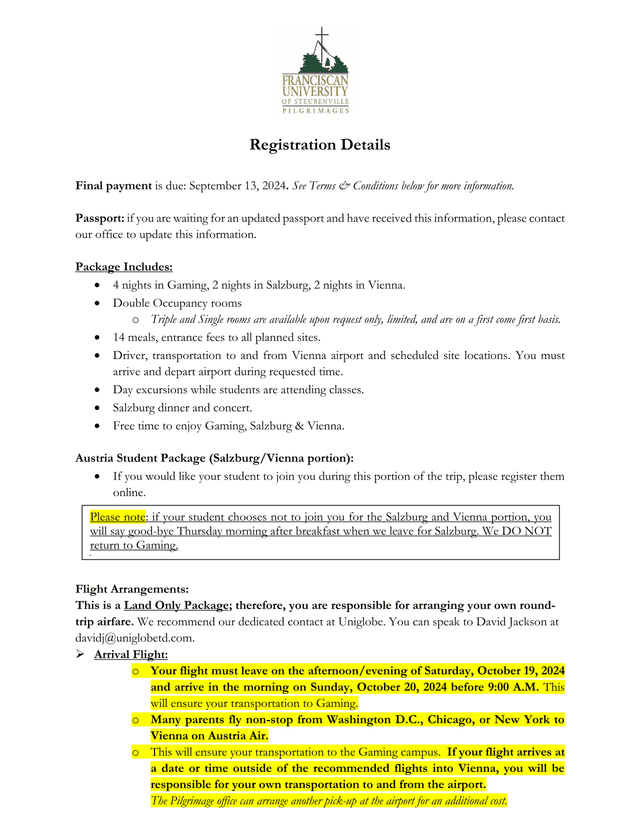 Registration Details screenshot