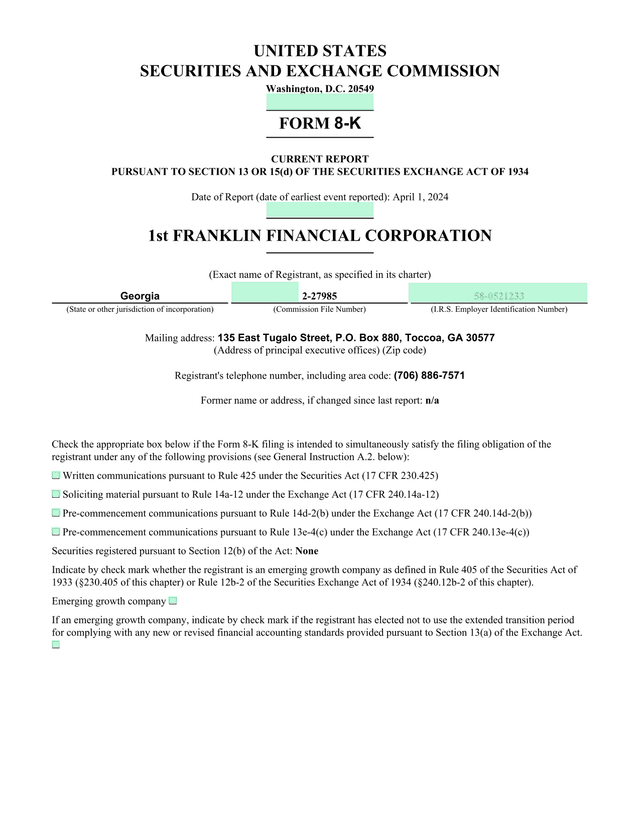 Form 8 K Current Report screenshot