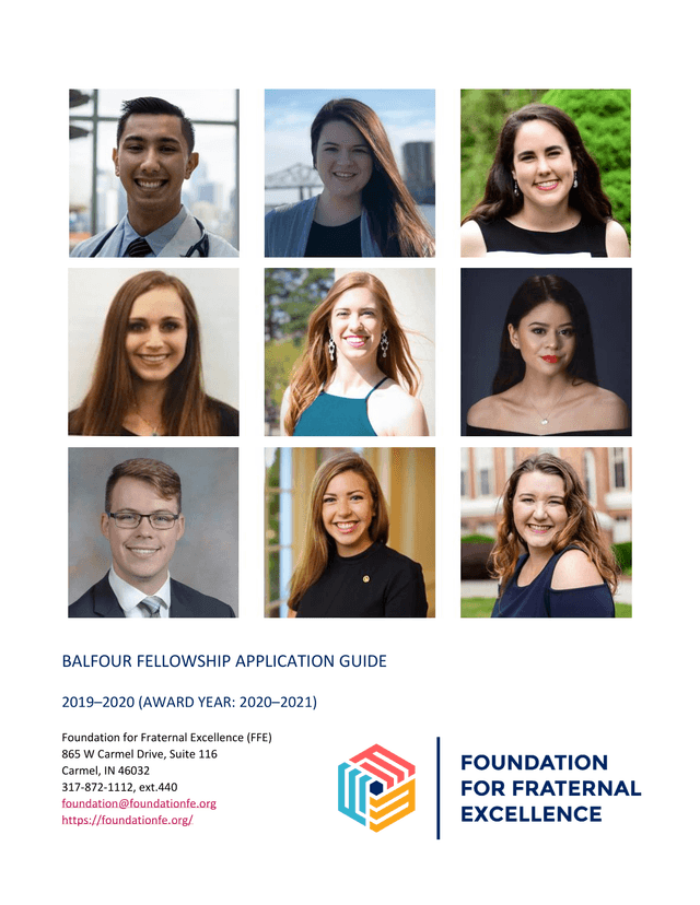 Balfour Fellowship Application Guide screenshot