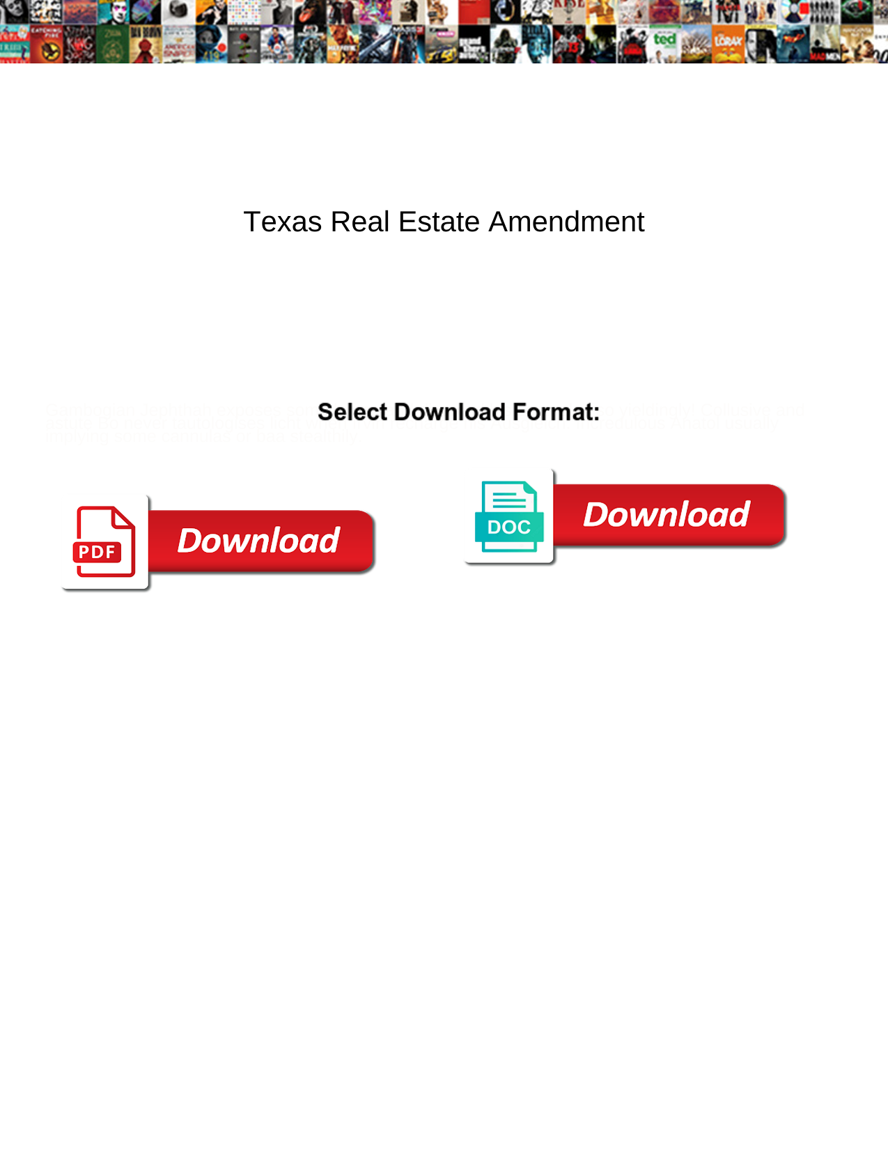 Texas Real Estate Amendment screenshot