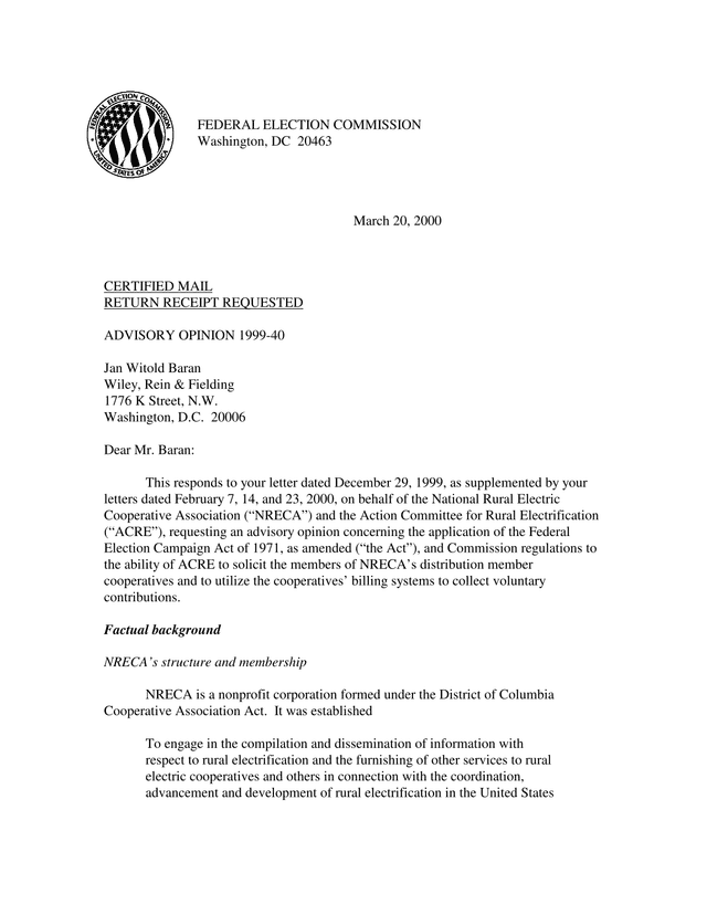 Advisory Opinion 1999 40 screenshot