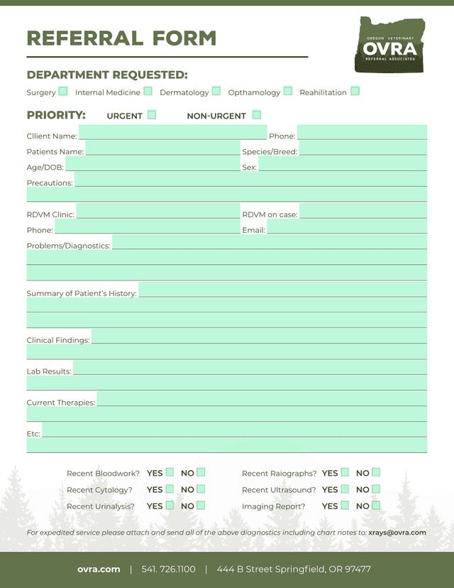 Referral Form screenshot