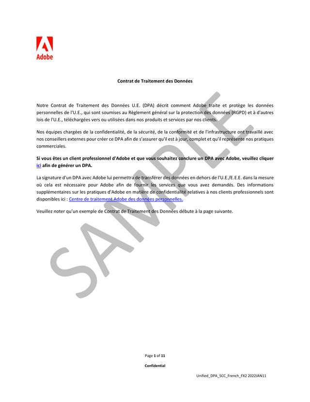 Contrat De Traitement Des Donnes screenshot