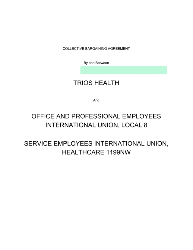 Collective Bargaining Agreement screenshot