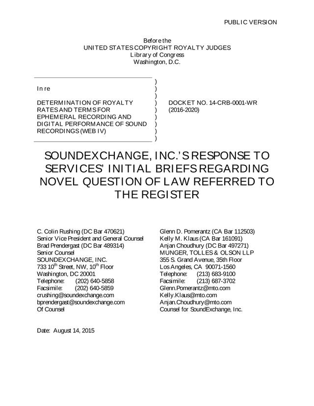 Determination Of Royalty Rates And Terms For Ephemeral Recording And Digital Performance Of Sound Re screenshot