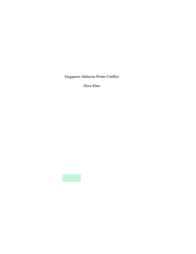 Singapore Malaysia Water Conflict screenshot