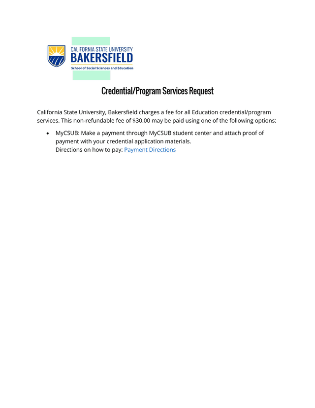 CredentialProgram Services Request screenshot