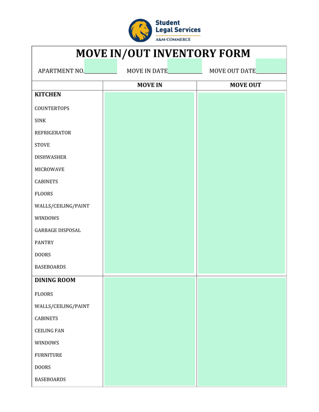 MOVE INOUT INVENTORY FORM screenshot