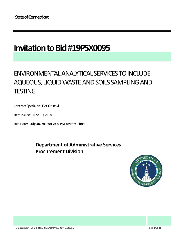 Invitation To Bid 19PSX0095 screenshot